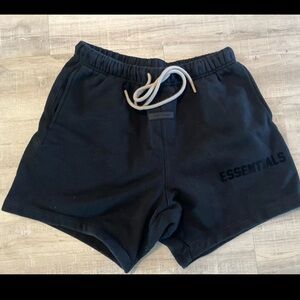 Essentials Fear of God Charcoal Black Drawstring Shorts Mens Sz M